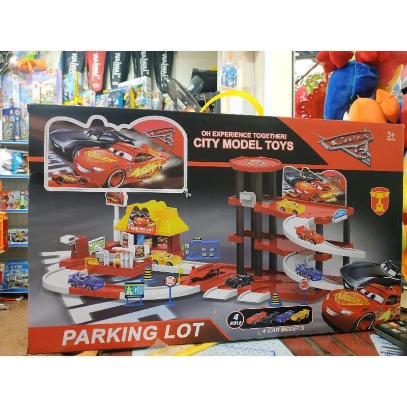 Đồ Chơi Oto Bãi Đậu Đỗ Xe Gara Oto Mcqueen Parking Lot