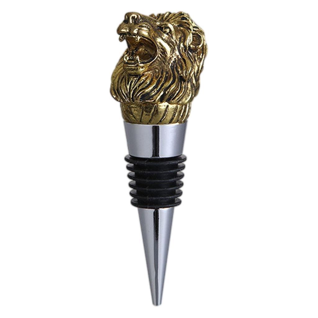 2 Pieces Animal Wine Bottle Stopper Decor for Bar Beverage Champagne Bottle