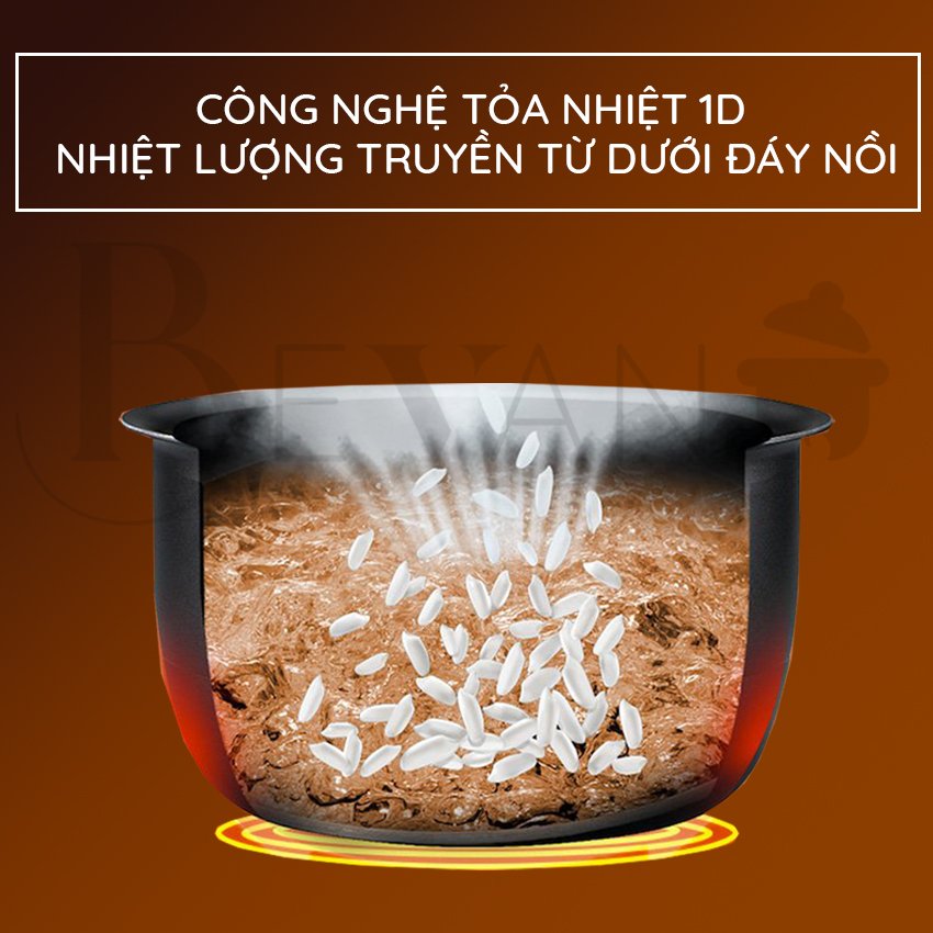 Nồi cơm điện nắp gài hàng chính hãng Hiệp Hưng HH-701 Bevano, giá nồi cơm điện mini cơ 1.8L hợp lý không dính đa năng, tiết kiệm năng lượng, phù hợp căn hộ nhỏ, phòng trọ tập thể