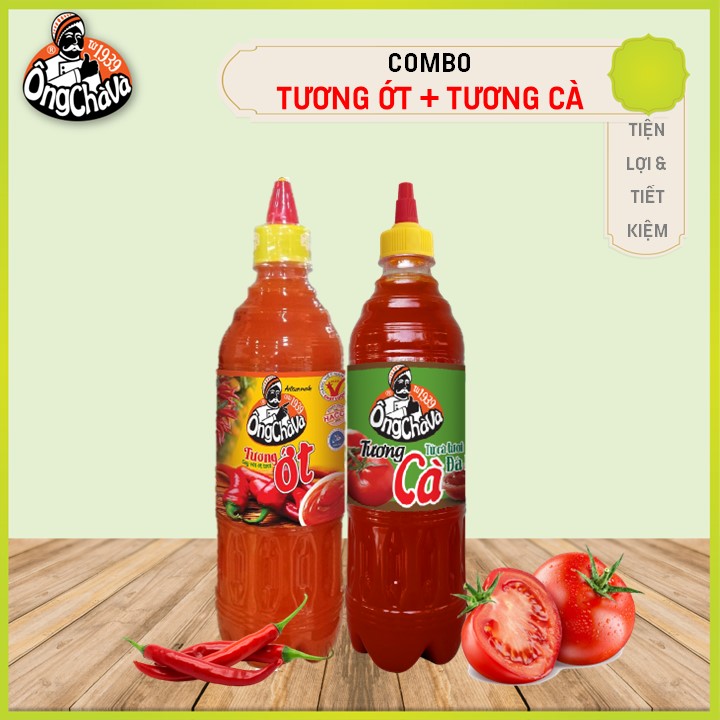 Combo 2 Loại Tương Ông Chà Và (Tương Ớt Ông Chà Và 700g và Tương Cà Ông Chà Và 720g)