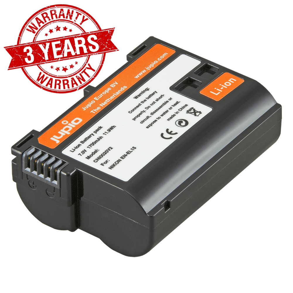 Pin máy ảnh hàng chính hãng Jupio EN-EL15 1700mAh 11.9Wh dùng cho Nikon