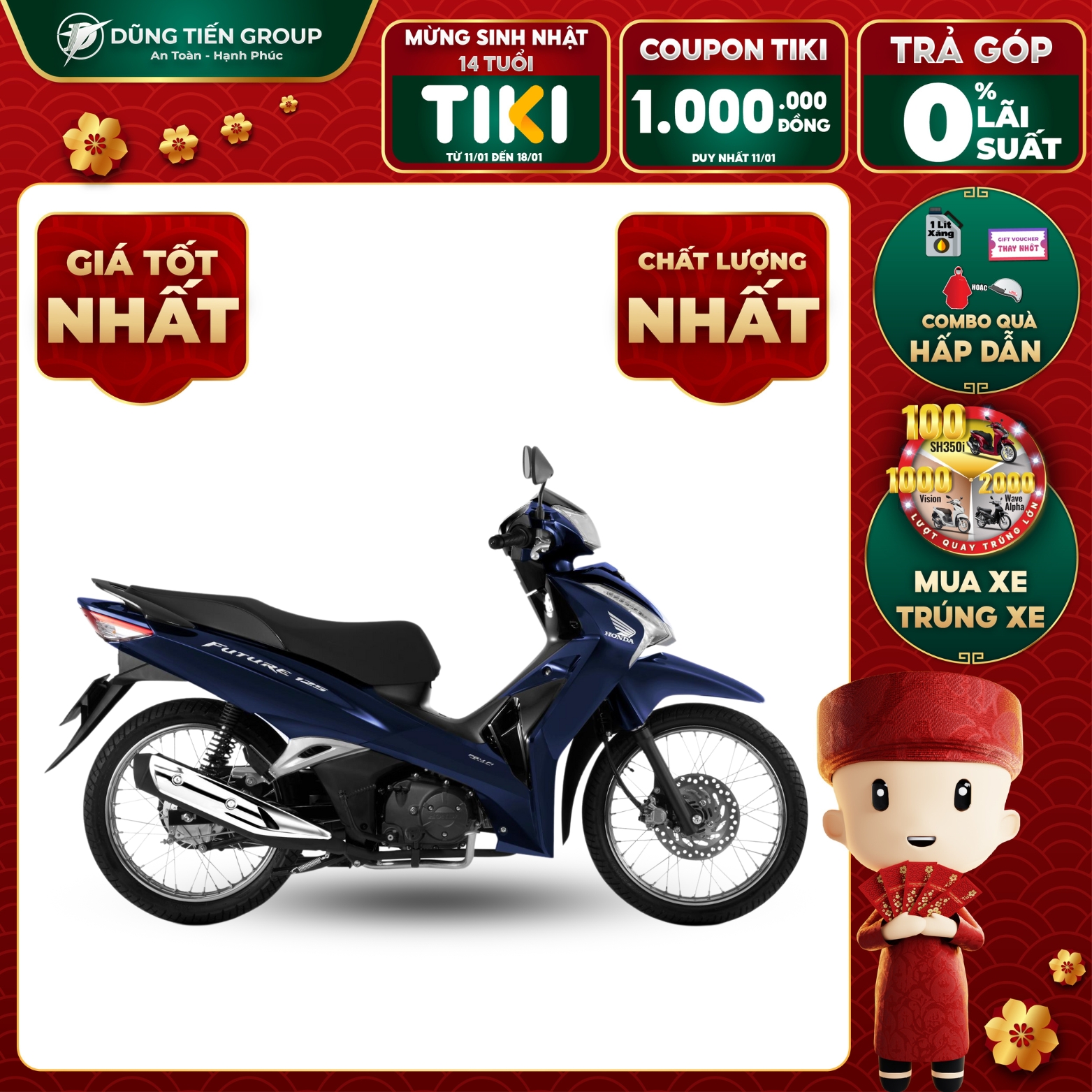 Xe Máy Honda Future 125 2024 FI Phiên Bản Tiêu Chuẩn