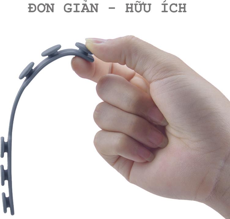 Combo 4 Phụ kiện Silicone chống đau tai khi đeo khẩu trang lâu dài. Model:081S, Xuất xứ Hàn Quốc