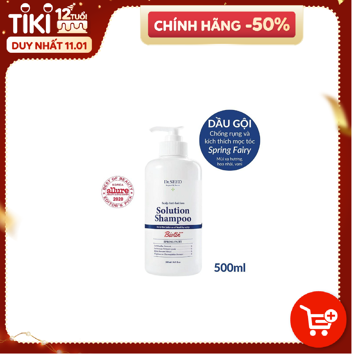 Bộ Dầu Gội Xả Hương Nước Hoa DR SEED Scalp Anti-hairloss Solution Giảm Rụng Và Kích Thích Mọc Tóc 500ml