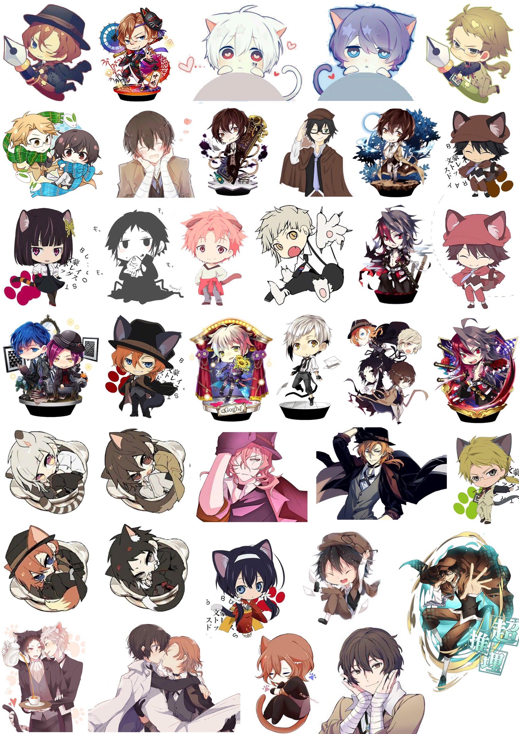 ảnh sticker Bungou Stray Dogs 100 ảnh