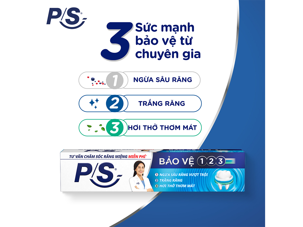 Combo 2 Kem Đánh Răng P/S Bảo vệ 123 - 180G