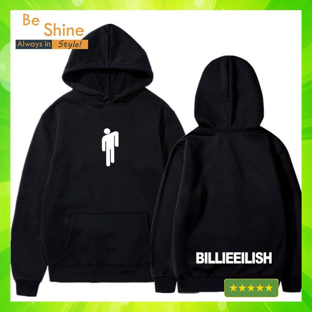 Áo Hoodie Unisex Form Rộng logo Billie Eilish Hiphop GenZ - Ảo Nỉ Bông Dài Tay Basic Thời Trang Nam Nữ - Beshine Store