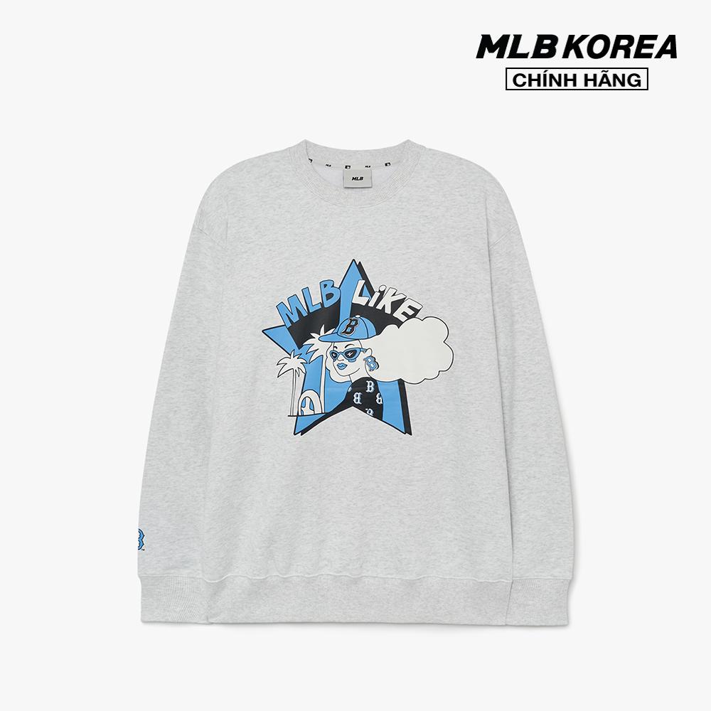 MLB - Áo sweatshirt unisex tay dài Like Cartoon Overfit 3AMTL0231