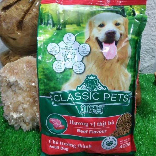 Thức Ăn Hạt Khô Cho Chó Lớn Classic Pet Adult Beef Flavour Vị Thịt Bò 400g