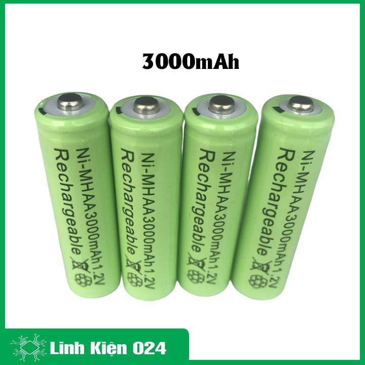 Pin sạc Ni-MH AA điện áp 1.2V dung lượng lớn 1800mA/3000mA/3800mA tùy chọn (giá/1viên)