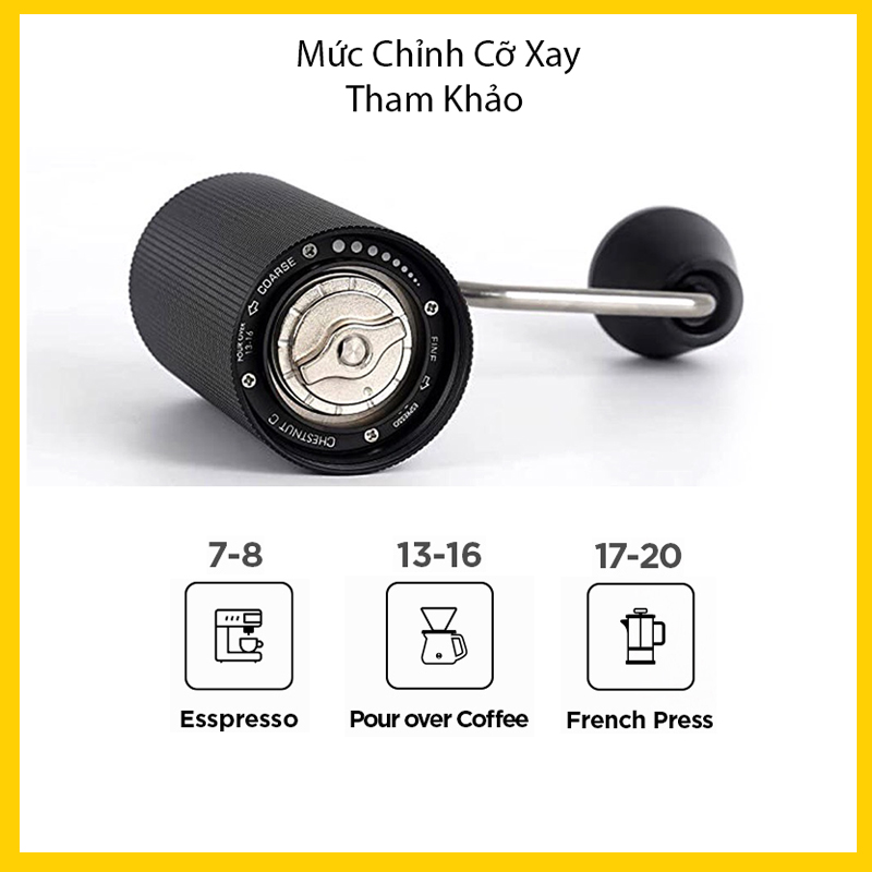 Cối xay cà phê Timemore C3 | Nâng cấp lưỡi 6 cánh S2C