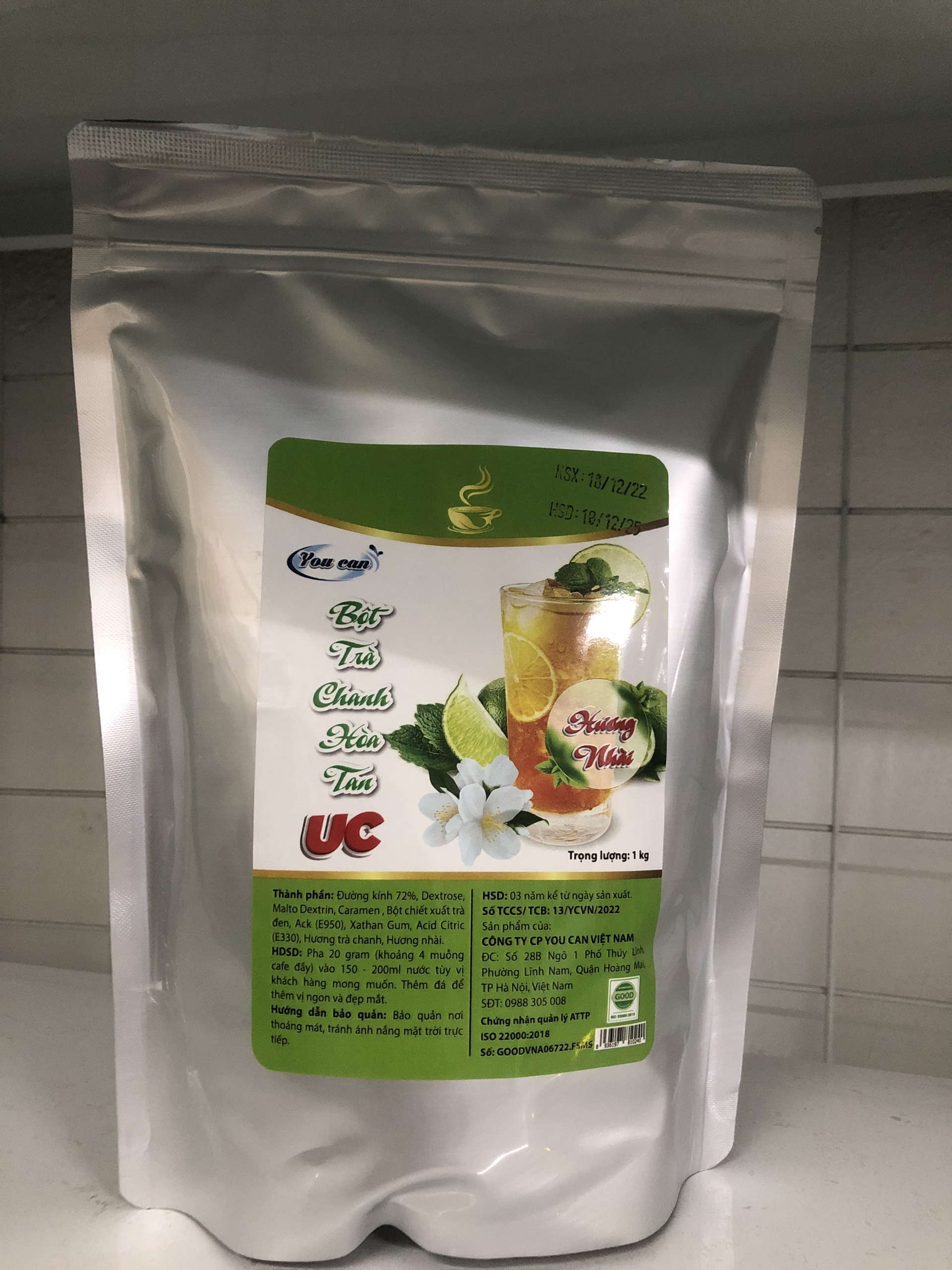 Trà Chanh Hương Nhài Hòa Tan UC hàng chính hãng/ Bột trà hoa quả PHA SẴN SIÊU NHANH thơm ngon chuẩn vị.