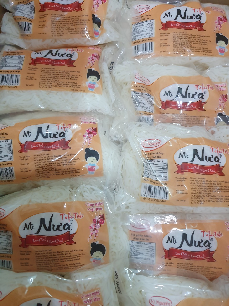 Sỉ Thùng 40 Gói Mì Nưa Vị Nguyên 240Gram