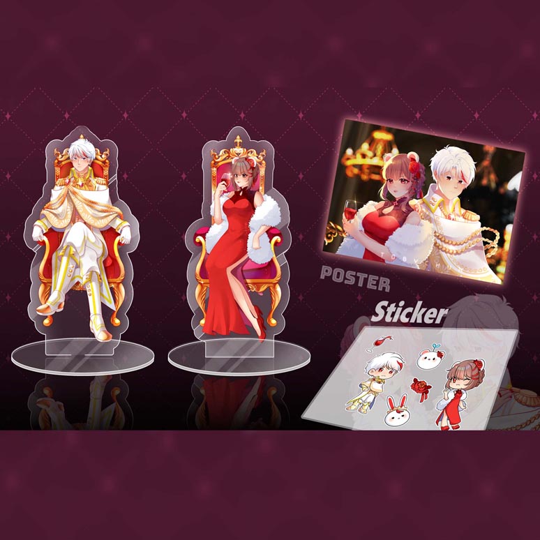 Hộp Simmy cặp đôi phản diện, hộp quà tặng gồm sticker Simmy, standee,.. dành tặng cho fan mèo Simmy