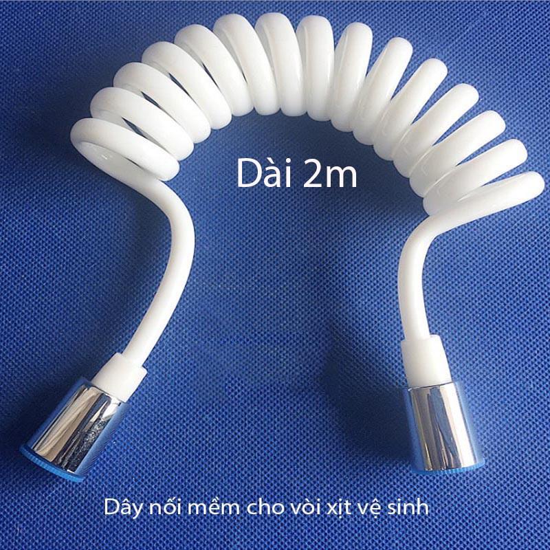 Dây mềm cho vòi xịt vệ sinh uốn hình lò xo bằng nhựa PU dài (dài 1.5-2m)