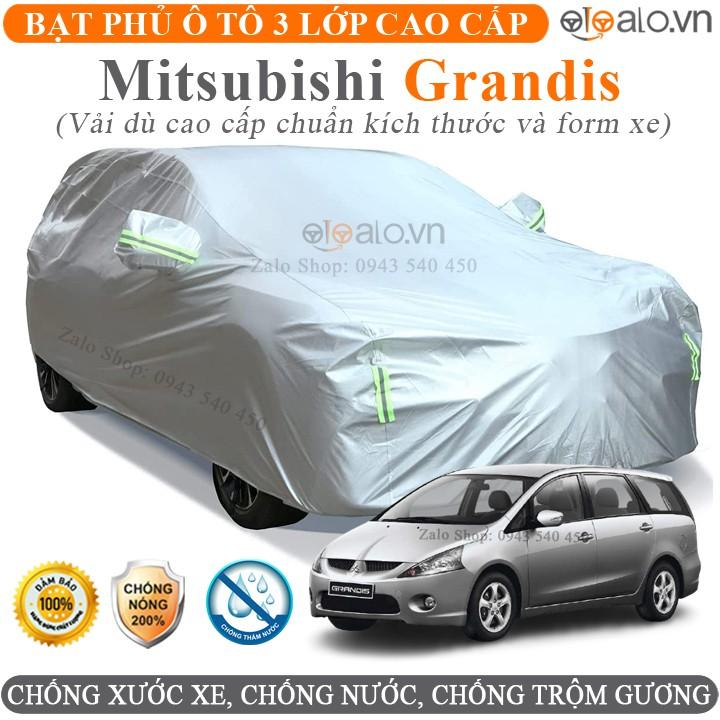 Bạt trùm che phủ xe ô tô Mitsubishi Grandis Cao Cấp 3 Lớp Chống Nắng Nóng Chống Nước Chống xước