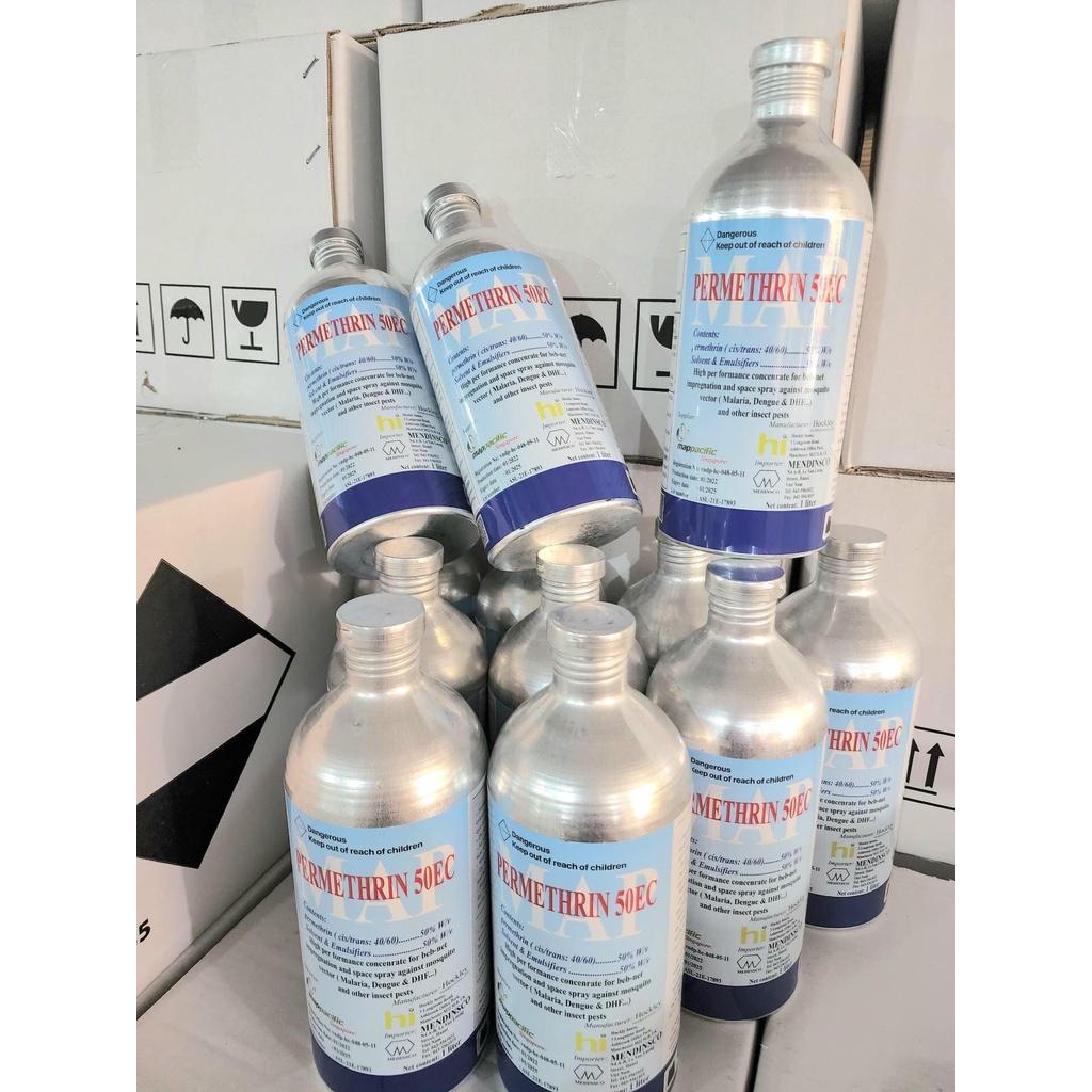 Combo 12 Chai Thuốc Diệt Muỗi MAP PERMETHRIN 50EC Quy Cách Chai 1Lít
