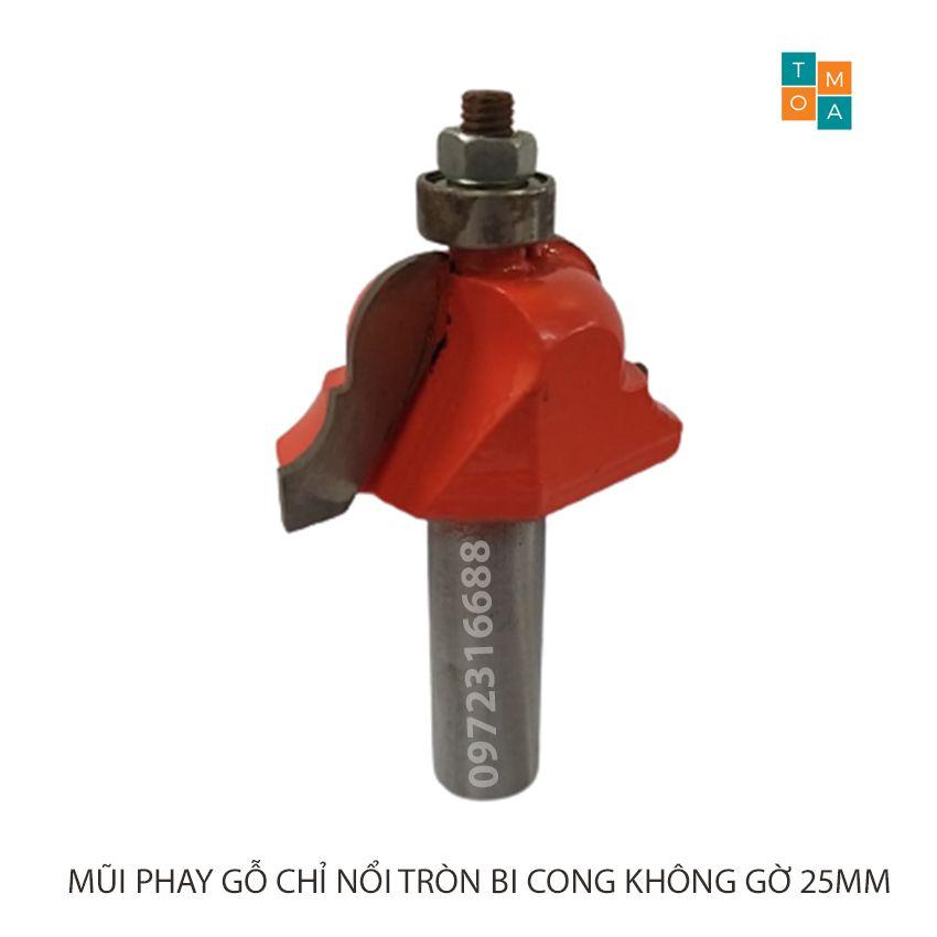 BỘ 2 MŨI PHAY GỖ - MŨI SOI GỖ ĐÁNH CHỈ NỔI TRÒN 25MM HÀNG VIỆT NAM CHẤT LƯỢNG CAO