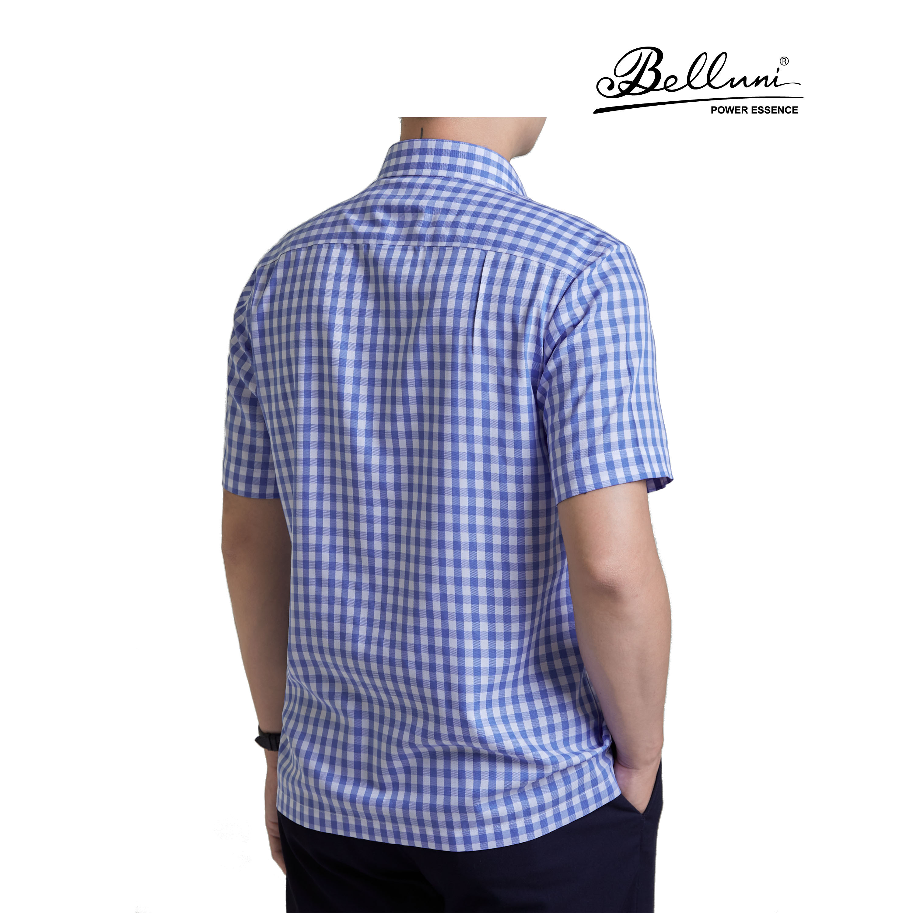 Áo sơ mi nam ngắn tay cao cấp BELLUNI vải sợi tre chống nhăn - ABN.BP.BE.222.B5