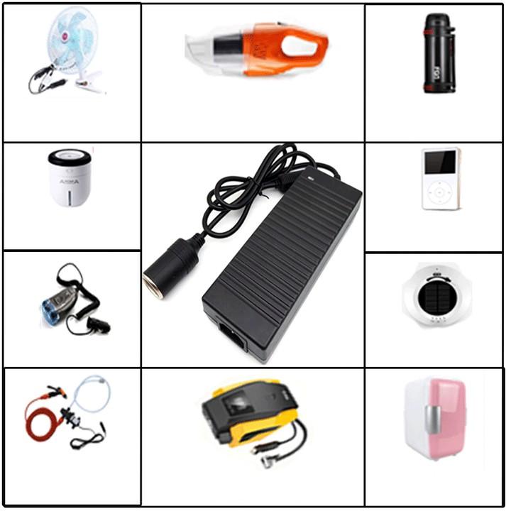 Bộ chuyển đổi nguồn từ 220V sang 12V-10A công suất 120W đầu ra dạng chân tẩu sạc mã BYM-128