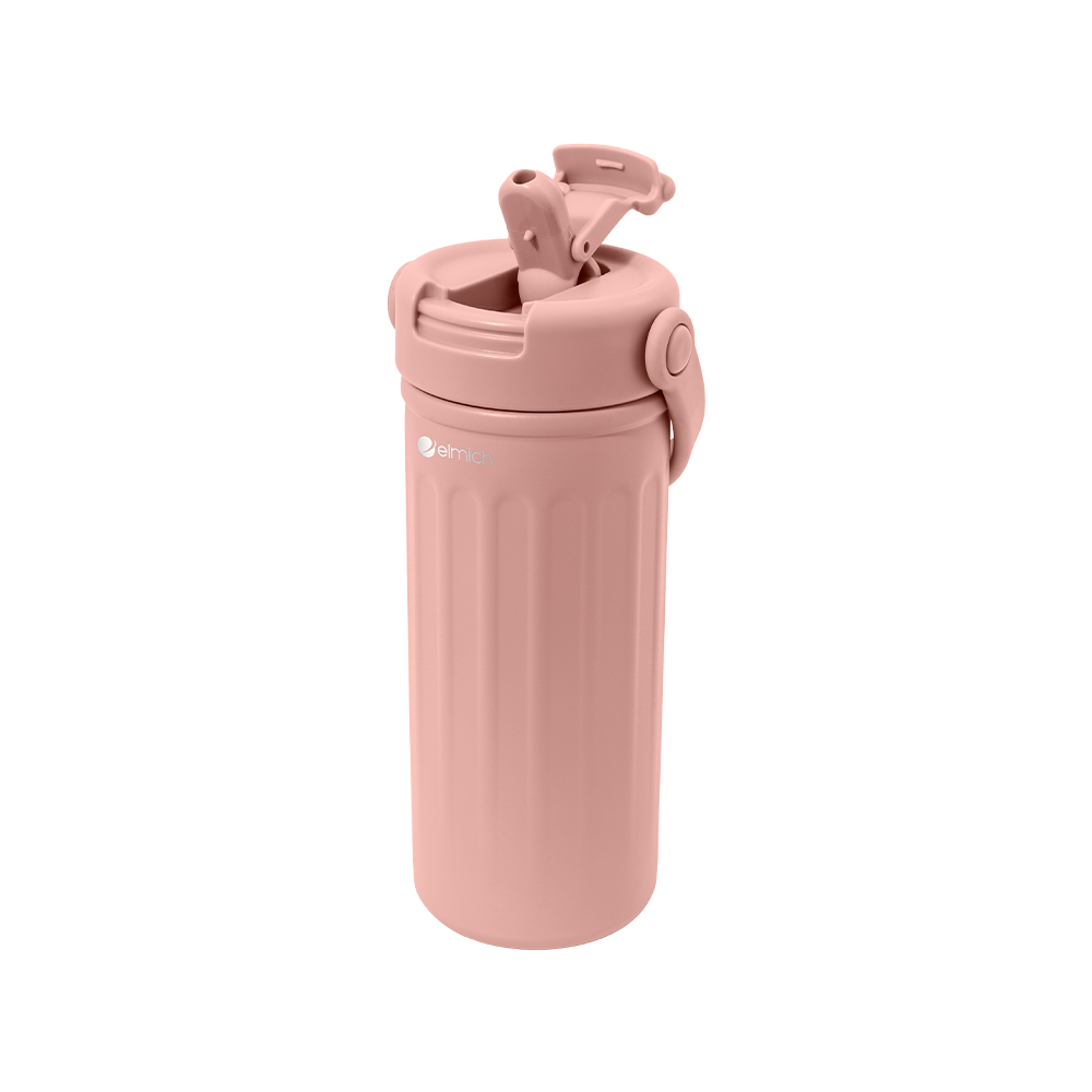 Bình Giữ Nhiệt Inox 304 Elmich EL0918 500ml, Hàng Chính Hãng, Kèm Ống Hút, Nắp Vặn - JoyMall