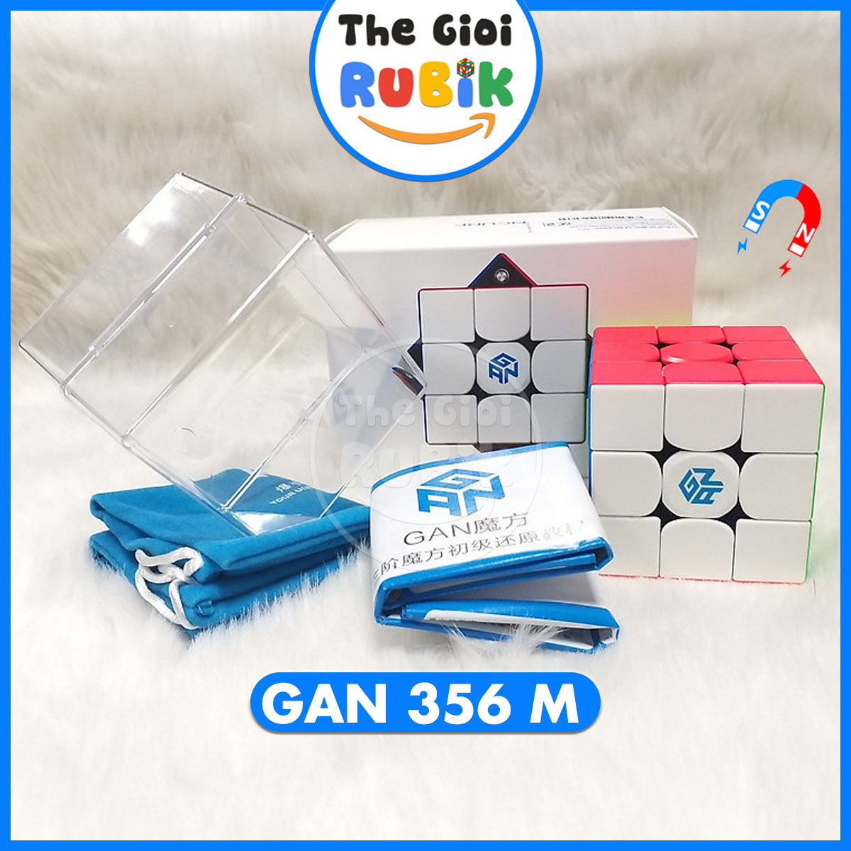 Rubik Gan 356 M 3x3 Có Nam Châm. Rubik 3x3 Cao Cấp Chính Hãng GAN CUBE. Đồ Chơi Trí Tuệ | The Gioi Rubik