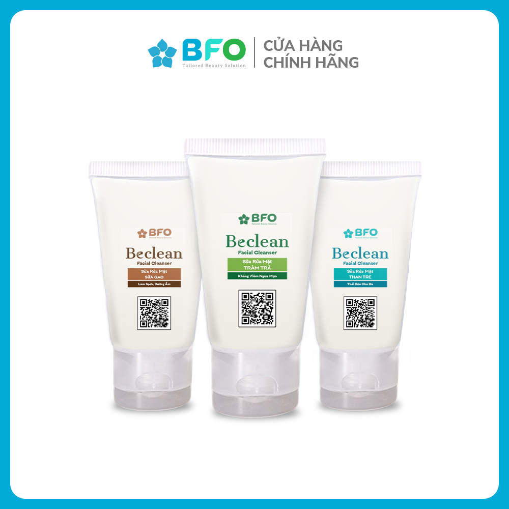 Sữa Rửa Mặt Thiên Nhiên Công Nghệ Anh Quốc Beclean Sạch Sâu Dưỡng Trắng Dung Tích 30ml