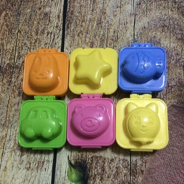 Bộ 6 Khuôn Ép Cơm Ép Trứng Ép Bánh Dễ Thương Cho Bé - Hàng Loại 1