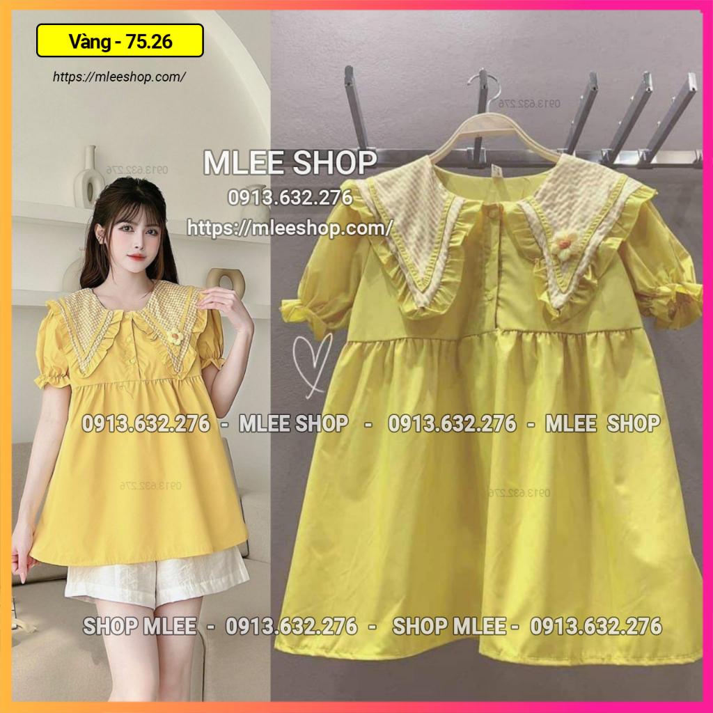 Áo babydoll bầu công sở mùa hè