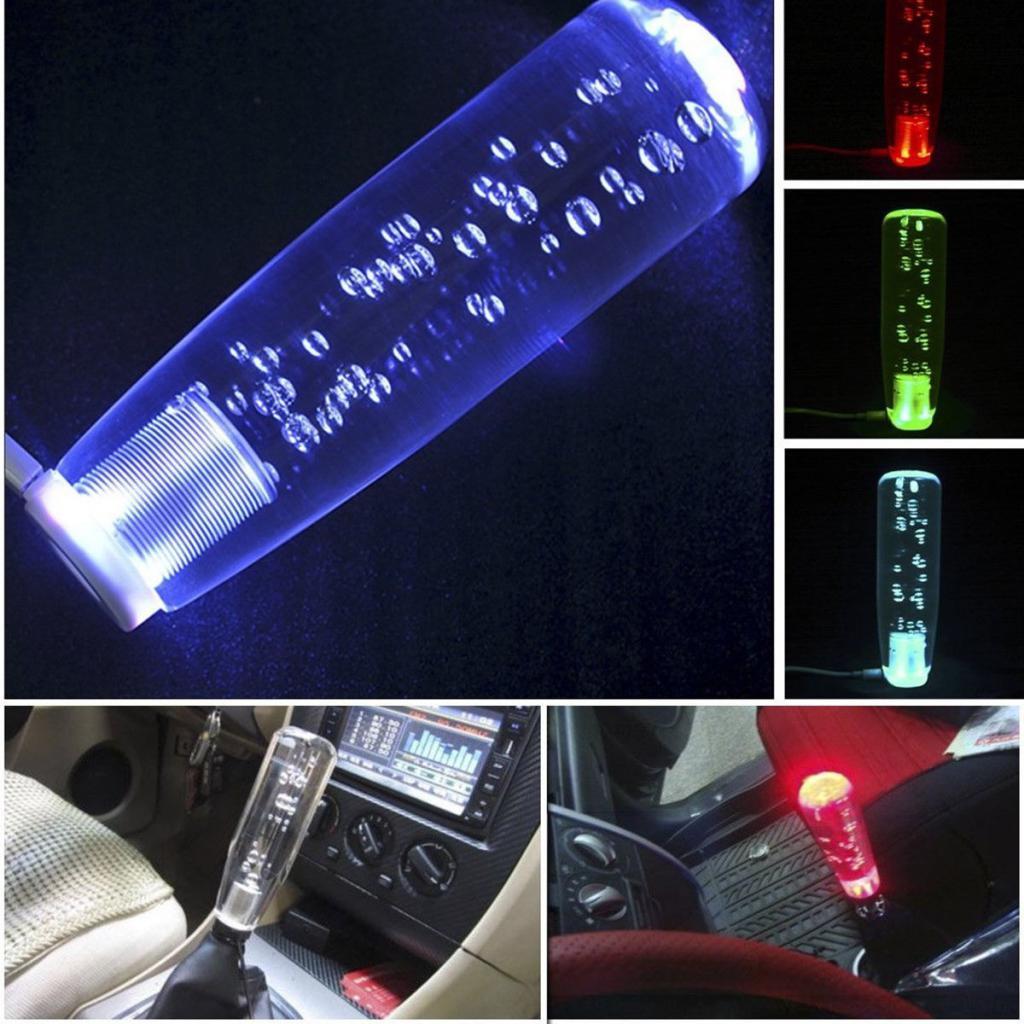 20cm Universal LED Crystal Bubble Car Gear Stick Shift Lever Shifter Knob