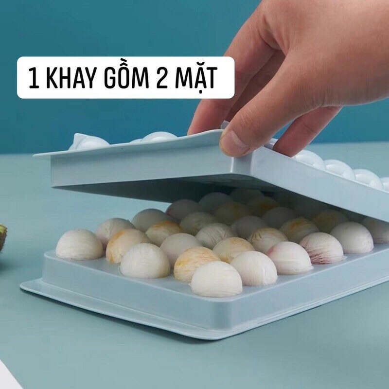 Khay Làm Đá Viên Tròn, Khuôn Thạch Bi Nhựa Tròn, Khay Đá 33 Viên, Khay Làm Rau Câu, Thạch - PucaMart