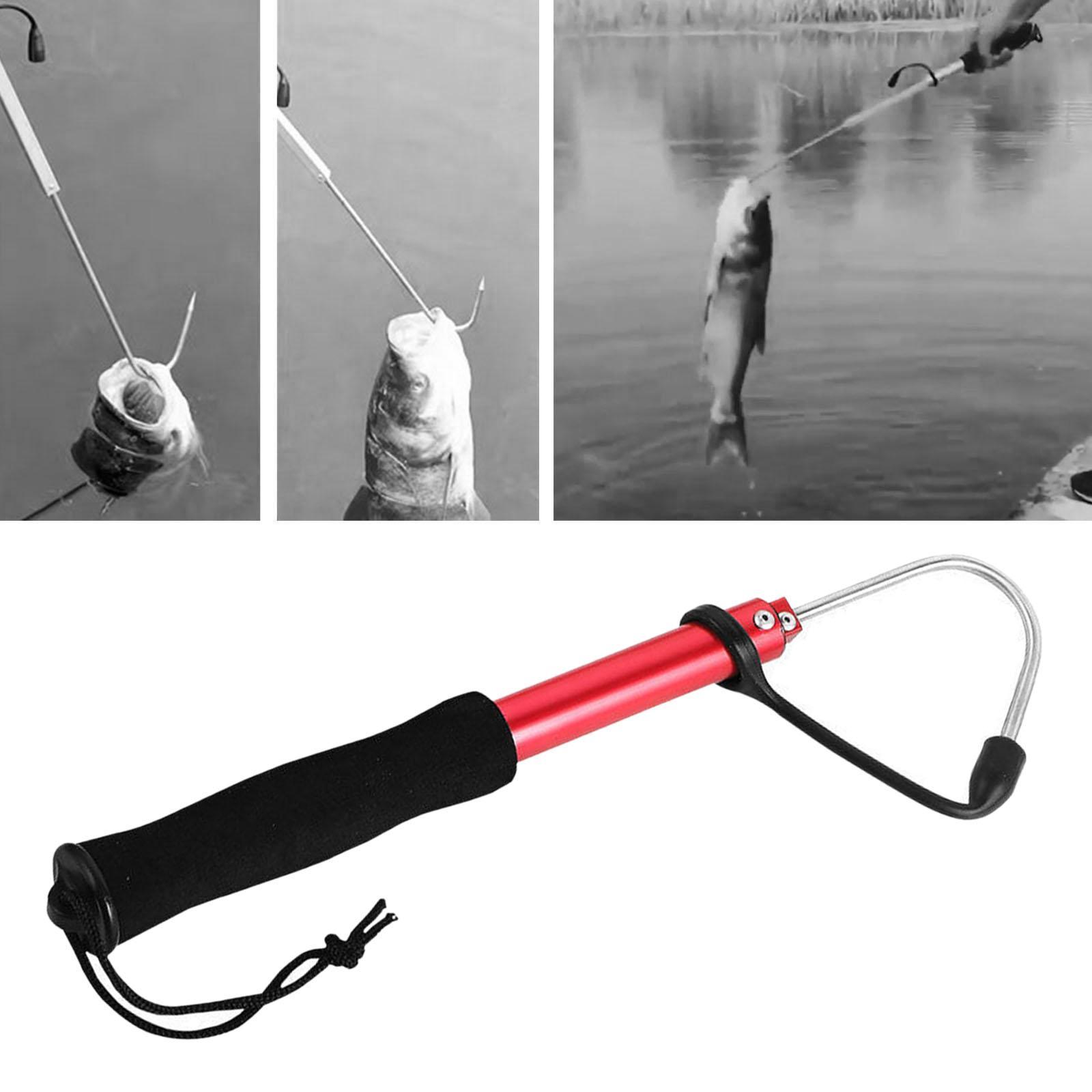 Fishing Gaff Retractable Ice Fishing Fish Lip Grip Tool Durable Fish Gripper