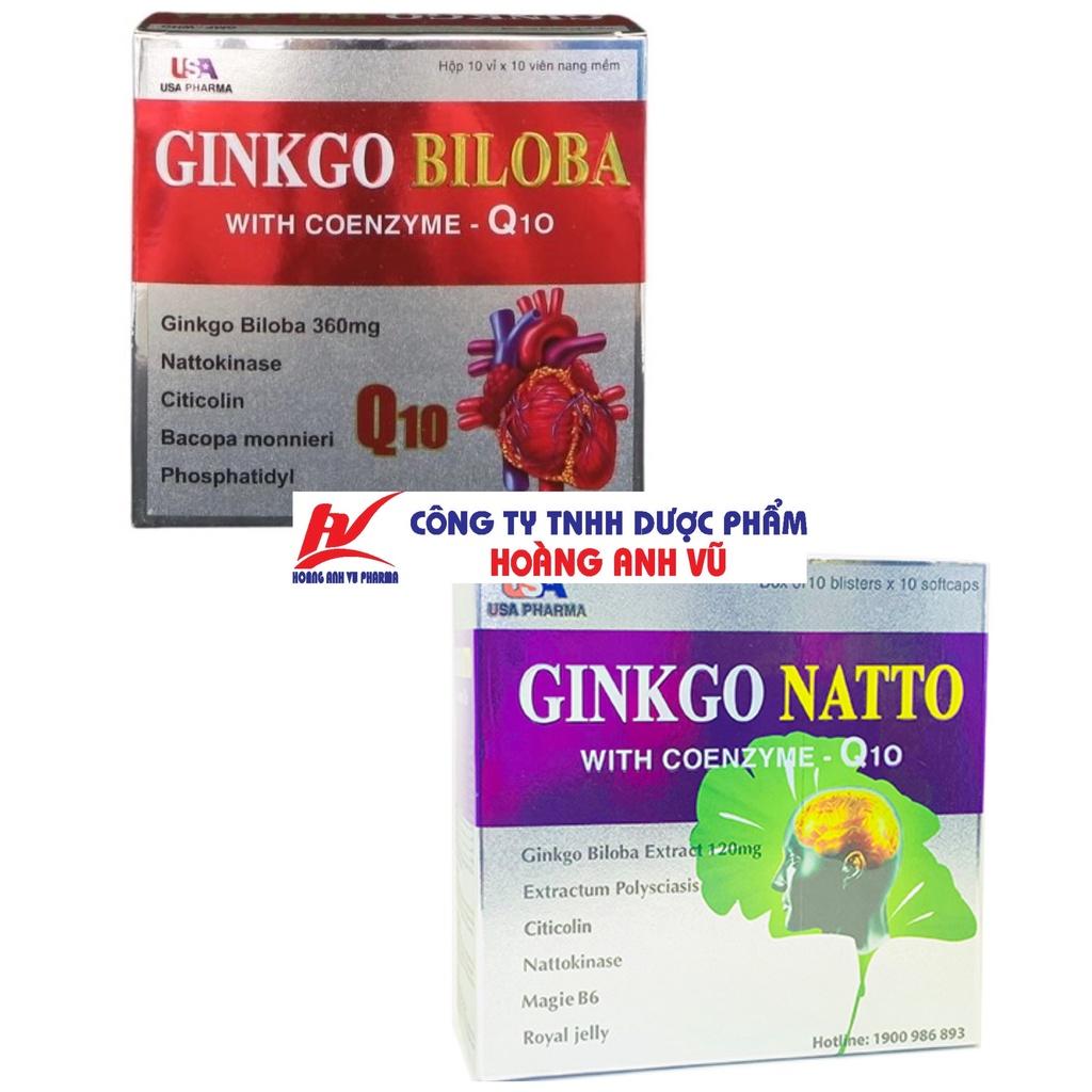 GINGKO NATTO 120MG - GINGKO BILOBA 360MG WITH COENZYME Q10 - BỔ NÃO HỘP 100 VIÊN