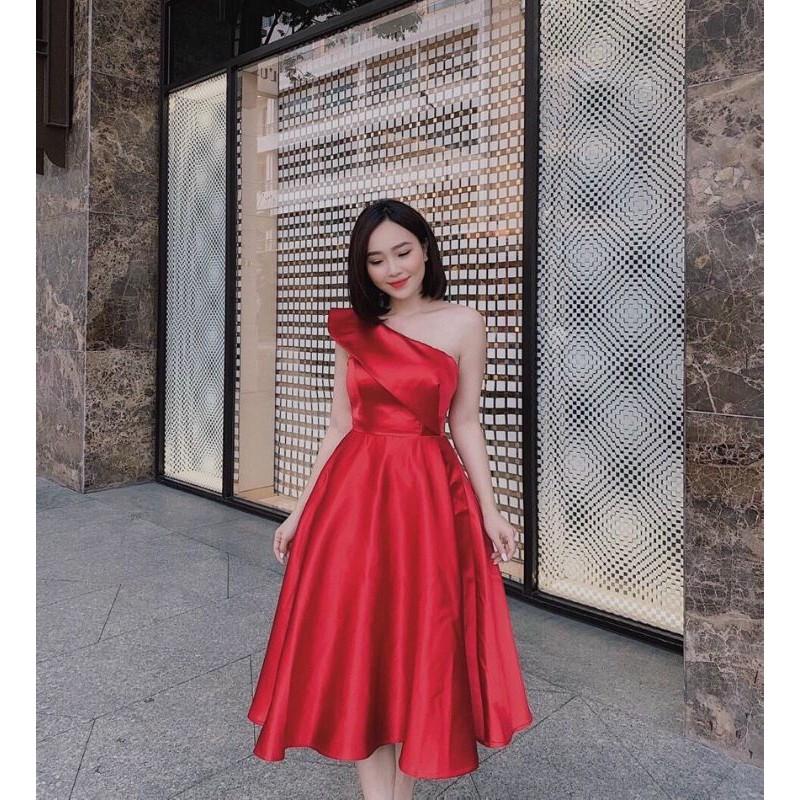 Đầm xòe đi tiệc kèm nơ sau lưng
