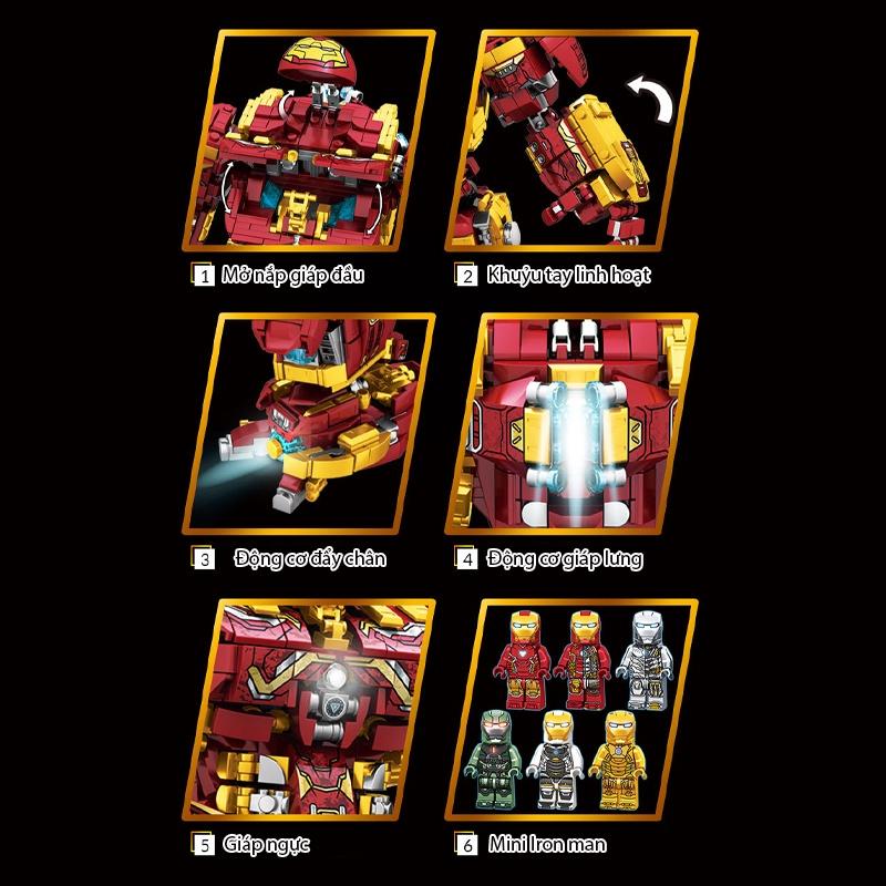 Đồ chơi Lắp ráp Hulkbuster MK44, LY76079 Marvel Superheroes, Xếp hình thông minh, Mô hình người máy