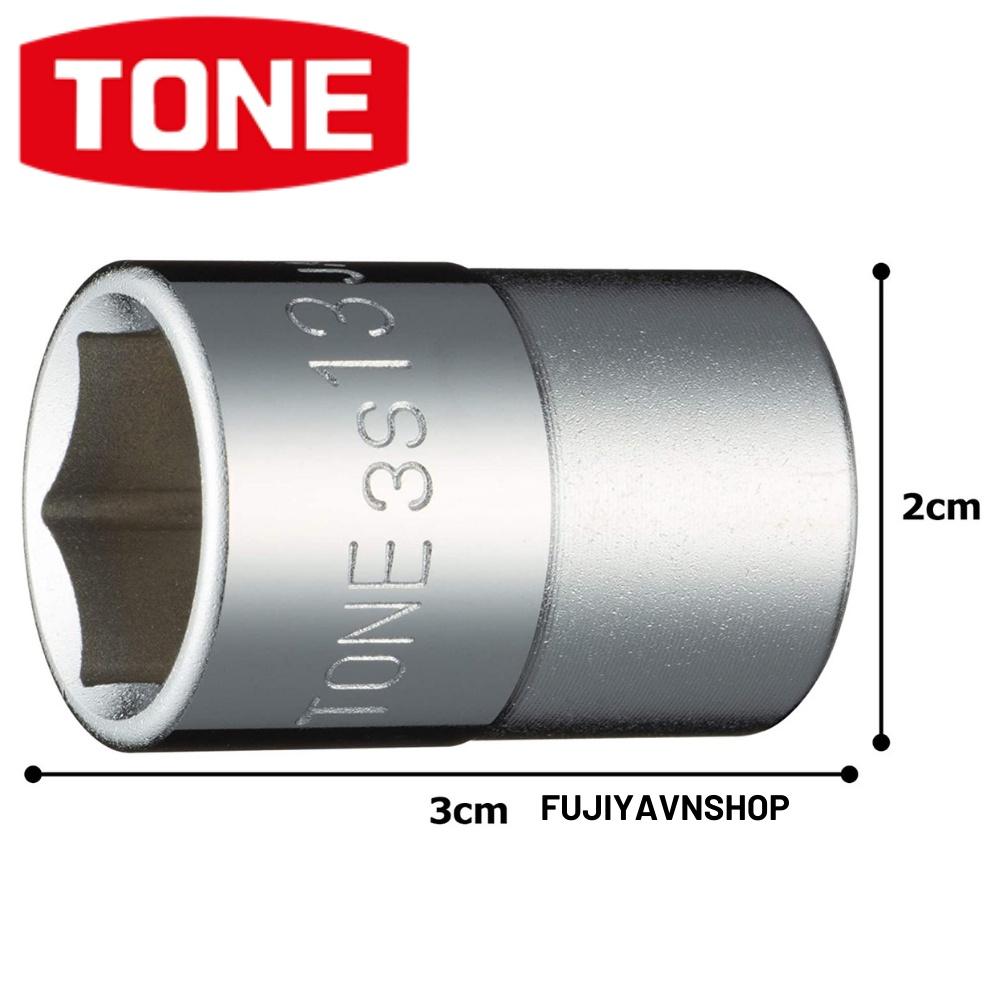 Đầu tuýp 6 cạnh ngắn Tone HP3S-13 ra đầu lục giác 13mm