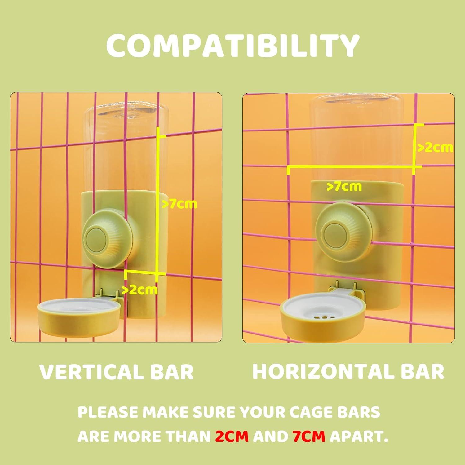 Rabbit Waterer, Hanging Rabbit Waterer Chai Guinea Pig 600ML Bộ nạp Hamster chống nhỏ giọt tự động cho thỏ Chinchilla Guinea Pig Hedgehog Ferrets