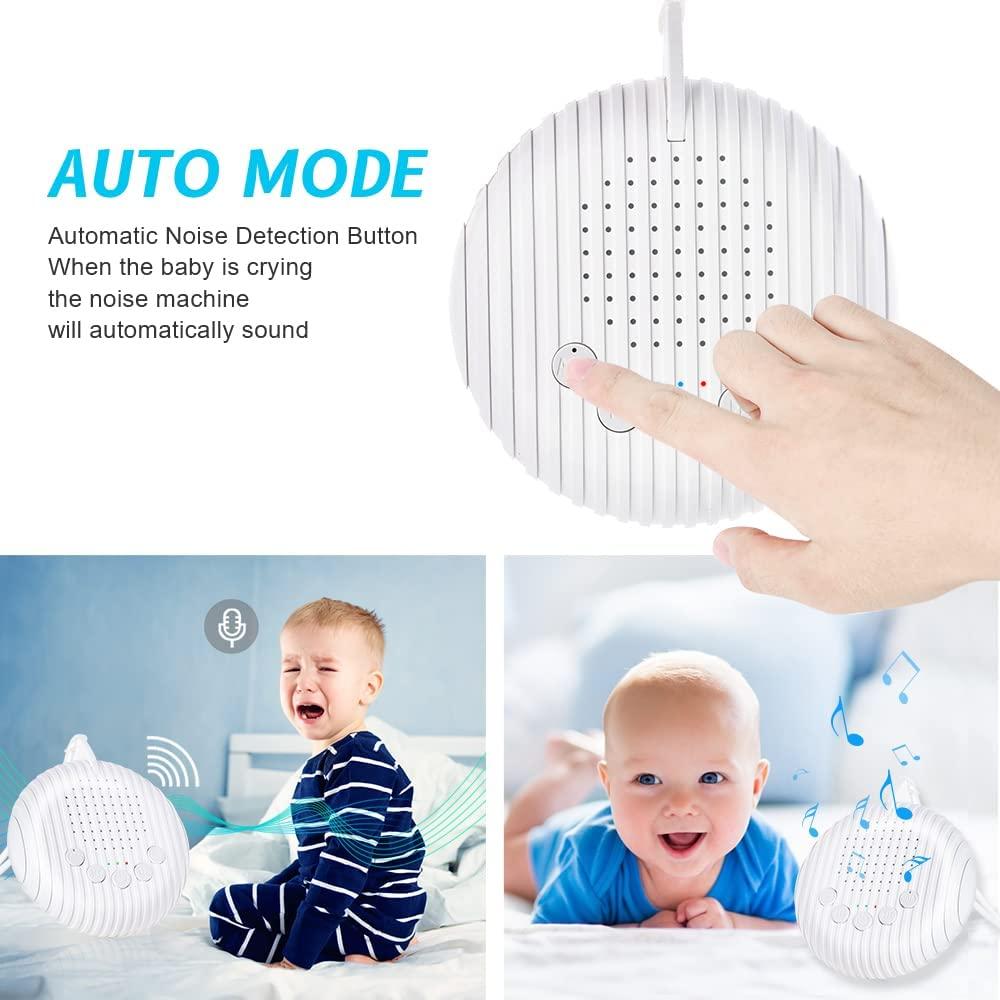 Máy chống ồn trắng di động, Máy chống ồn trắng ngủ với 10 âm thanh nhẹ nhàng