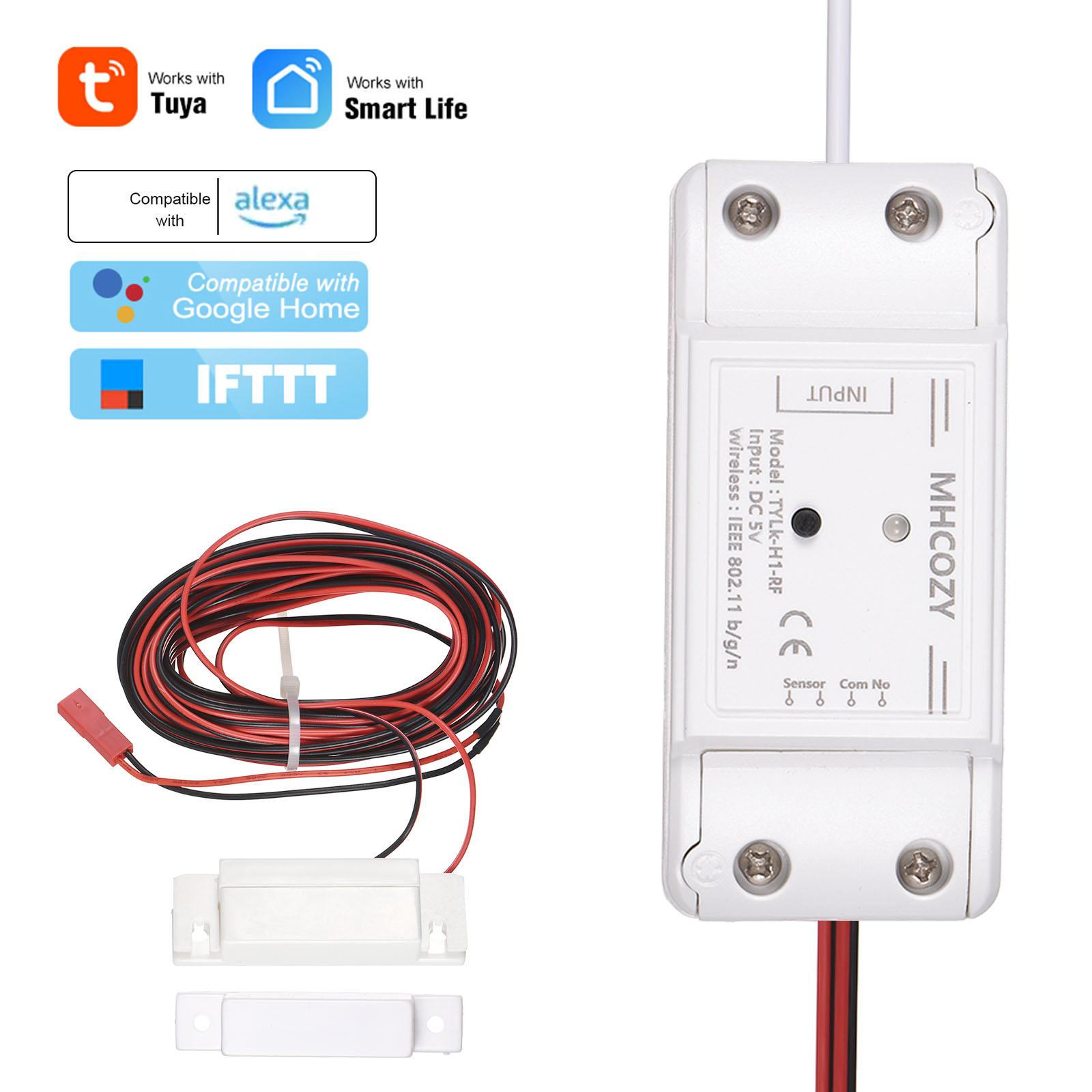 WIFI Intelligent Garage Door Opener Controller Lift Switch Mobile Phone APP Remote Control Timer Switch Compatible with Amazon Alexa and Google Home, IFTTT for Voice Control