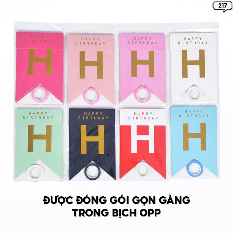 Băng Rôn Cờ In Chữ Mừng Sinh Nhật Sắc Màu Trẻ Trung Đáng Yêu 217