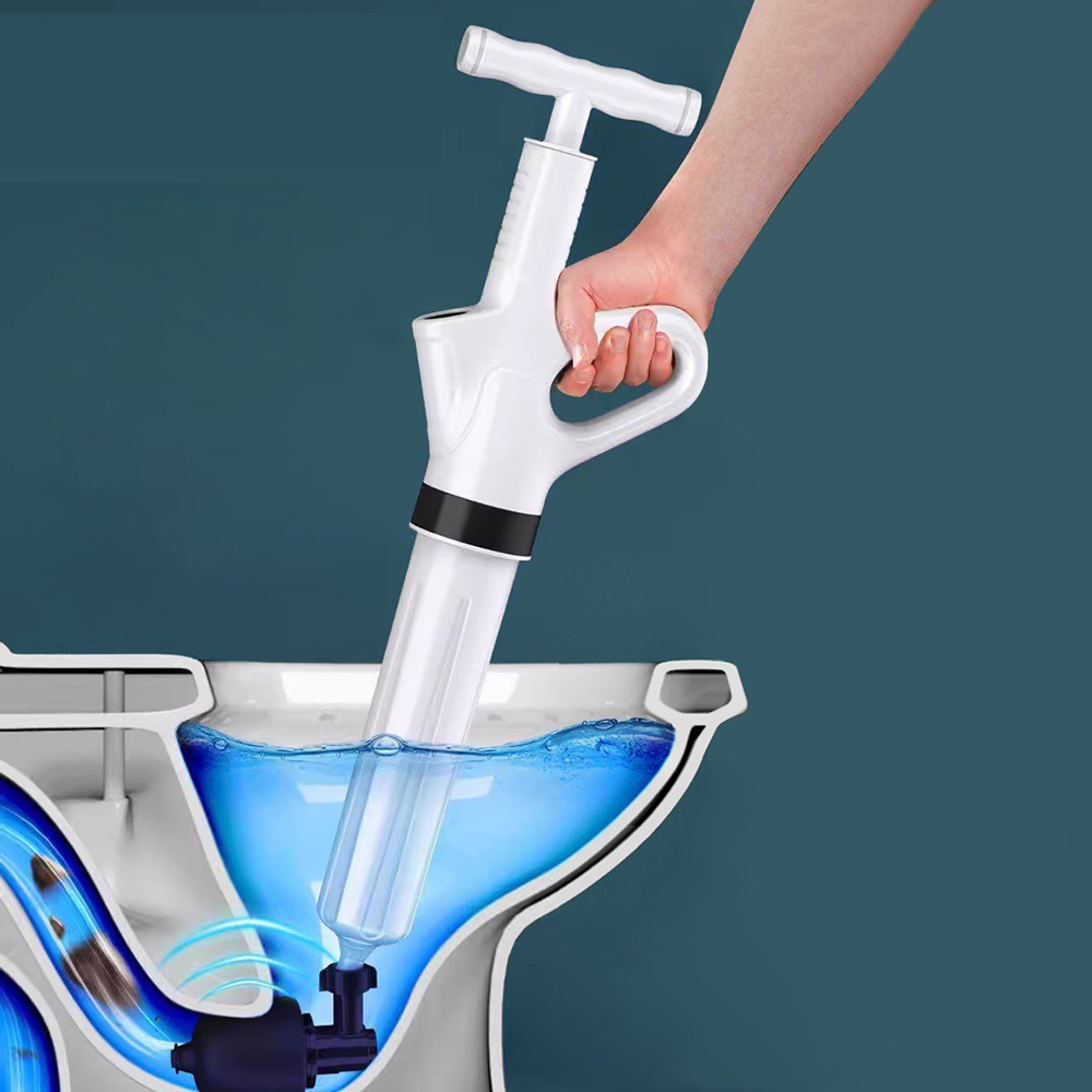 Dụng Cụ Thông Tắc Bồn Cầu, Chậu Rửa Bát, Bồn Tắm - Súng cao áp thông tắc nhà vệ sinh, đường ống nước bằng Khí Nén AGT Cực Mạnh 6-8kg - Nhựa ABS Cao Cấp - HÀNG CHÍNH HÃNG