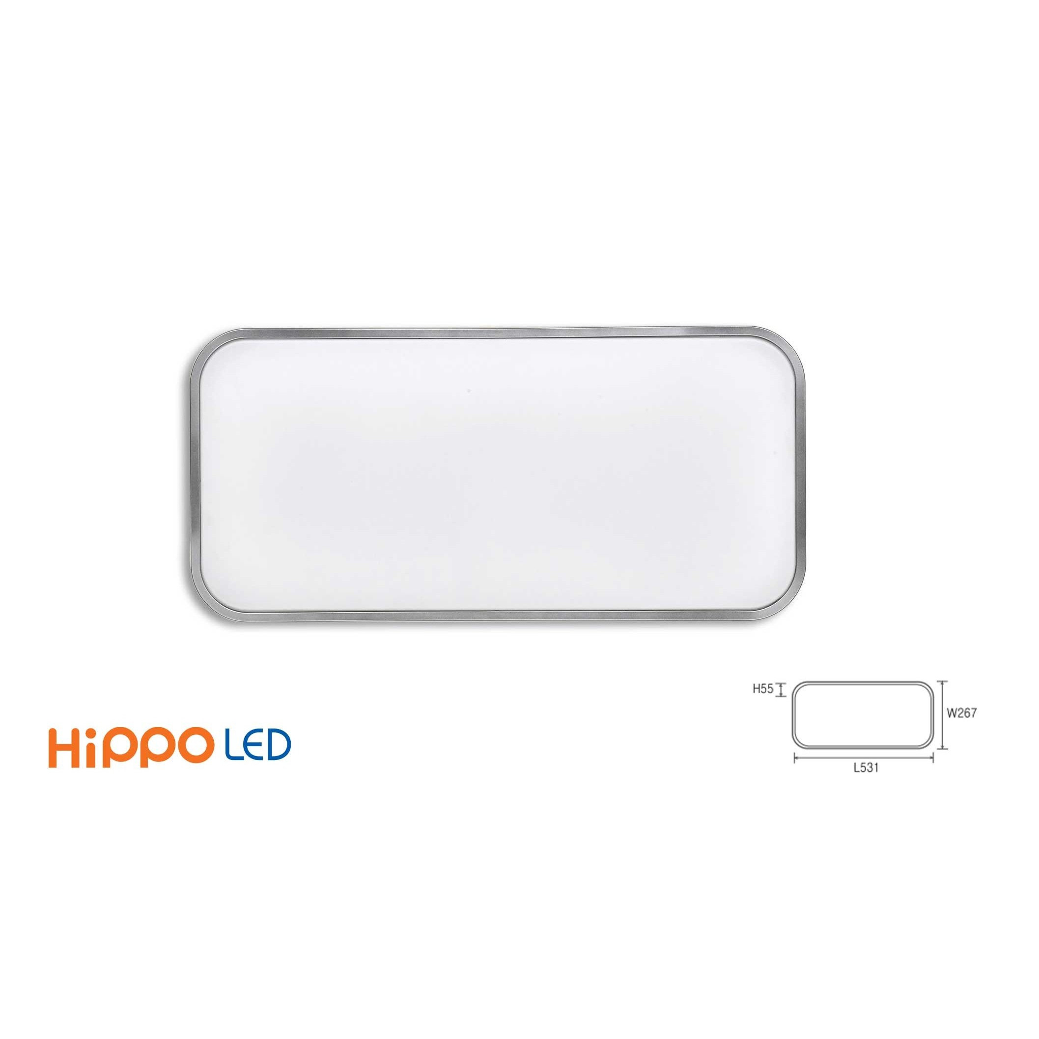 Đèn Led Tấm Ốp Trần Hippo Hàn Quốc Chữ Nhật DLR-228 - Ánh sáng trắng