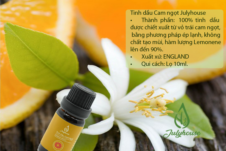 Tinh dầu cam ngọt 10ml JULYHOUSE