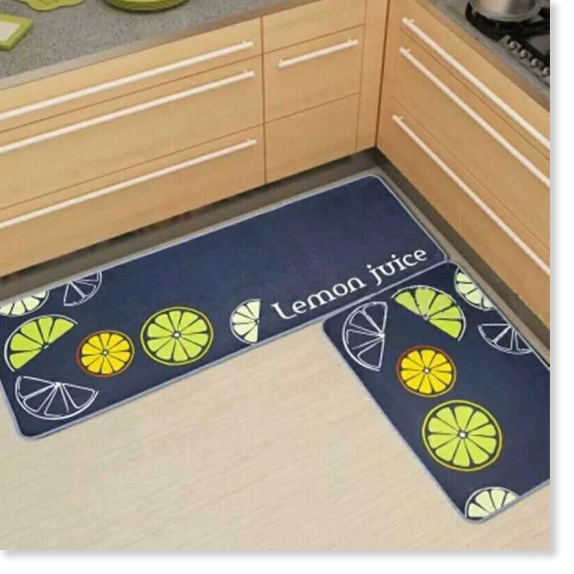 Bộ 2 thảm bếp 1 dài 1 ngắn nhiều hình - màu ngẫu nhiên - bộ 2 thảm bếp