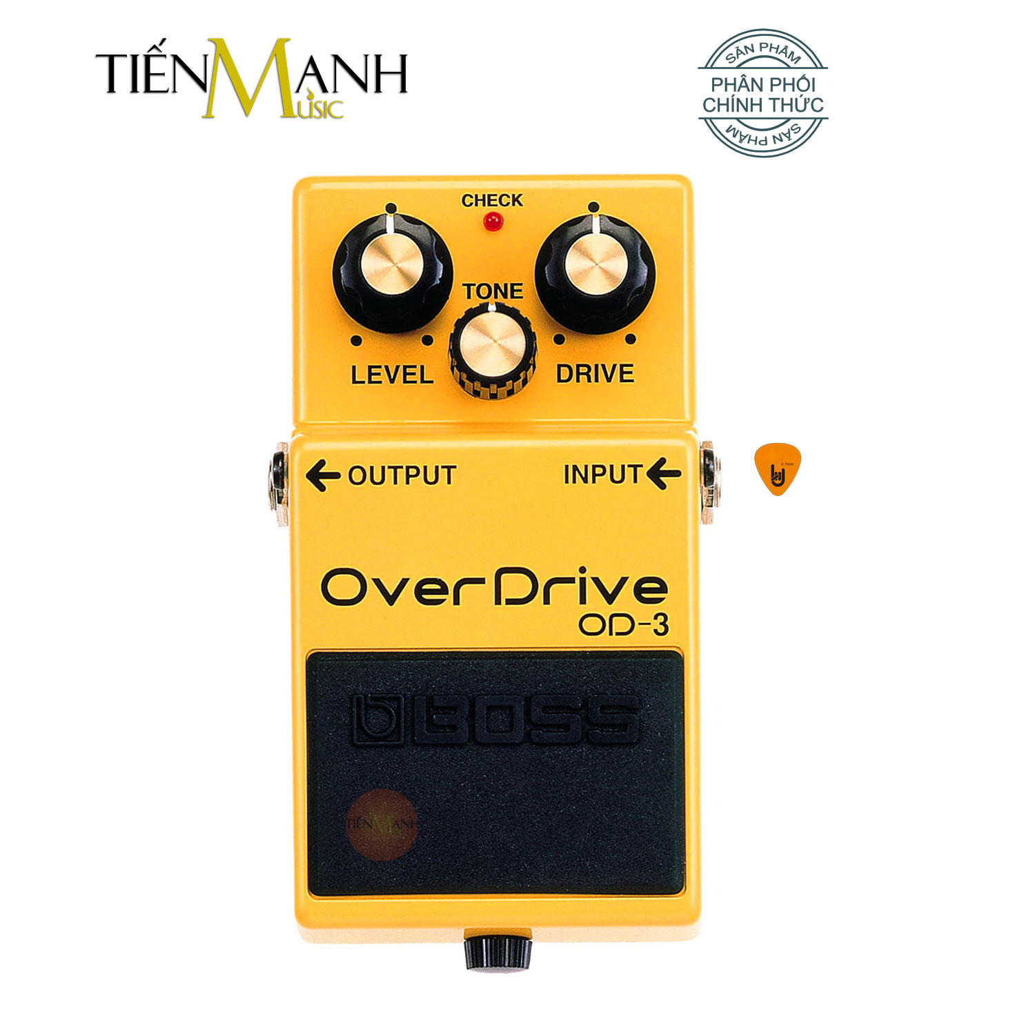 Phơ Guitar Boss OD-3 OverDrive - Bàn Đạp Fuzz Pedals Effects OD3 Hàng Chính Hãng - Kèm Móng Gẩy DreamMaker