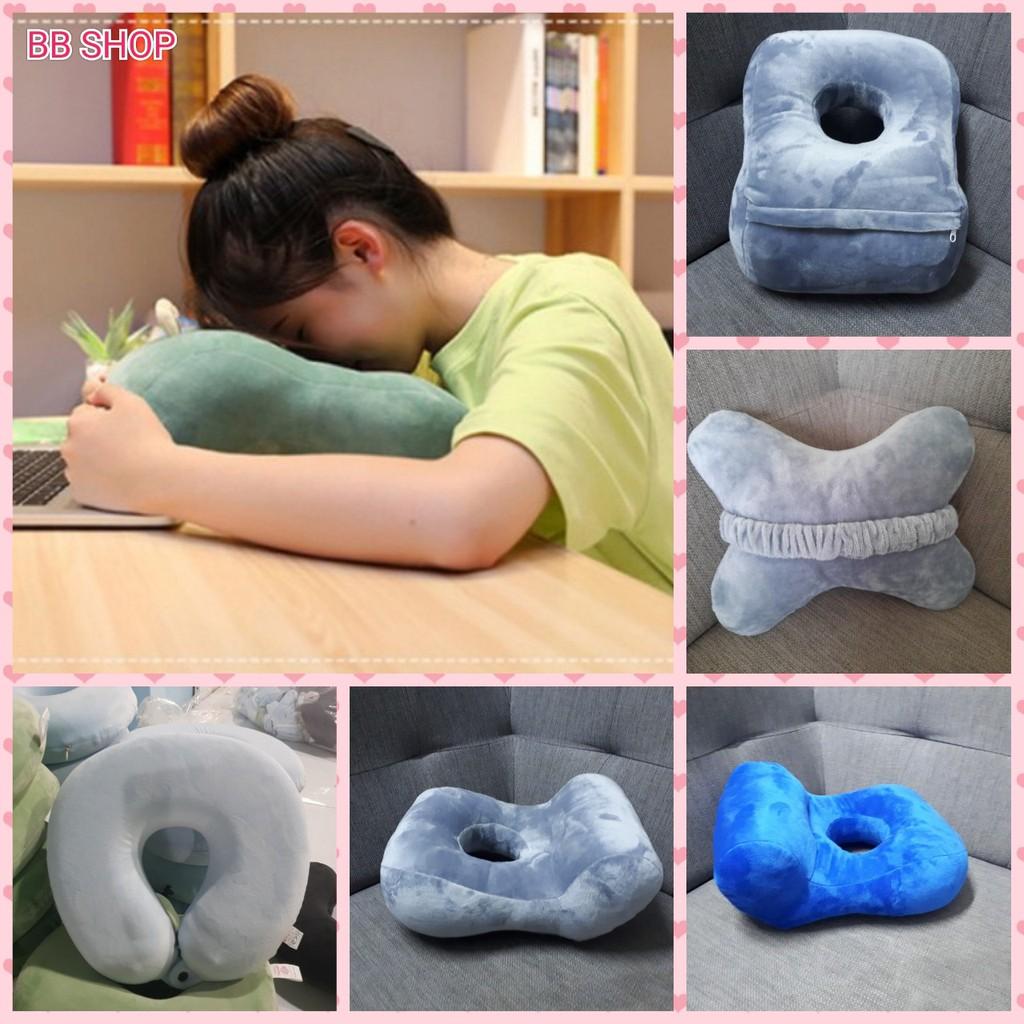 Gối tự đầu, tựa cổ cho văn phòng, cho xe hơi ngăn mỏi cổ êm ái mềm mịn