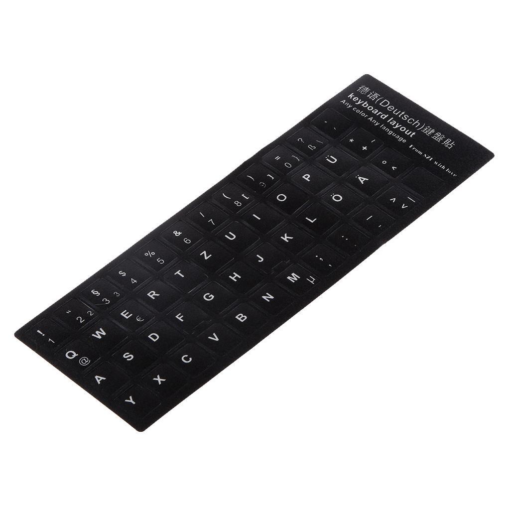 German Matte Keyboard Cover Sticker Protector for 10-17" Notebook Tablet Laptop