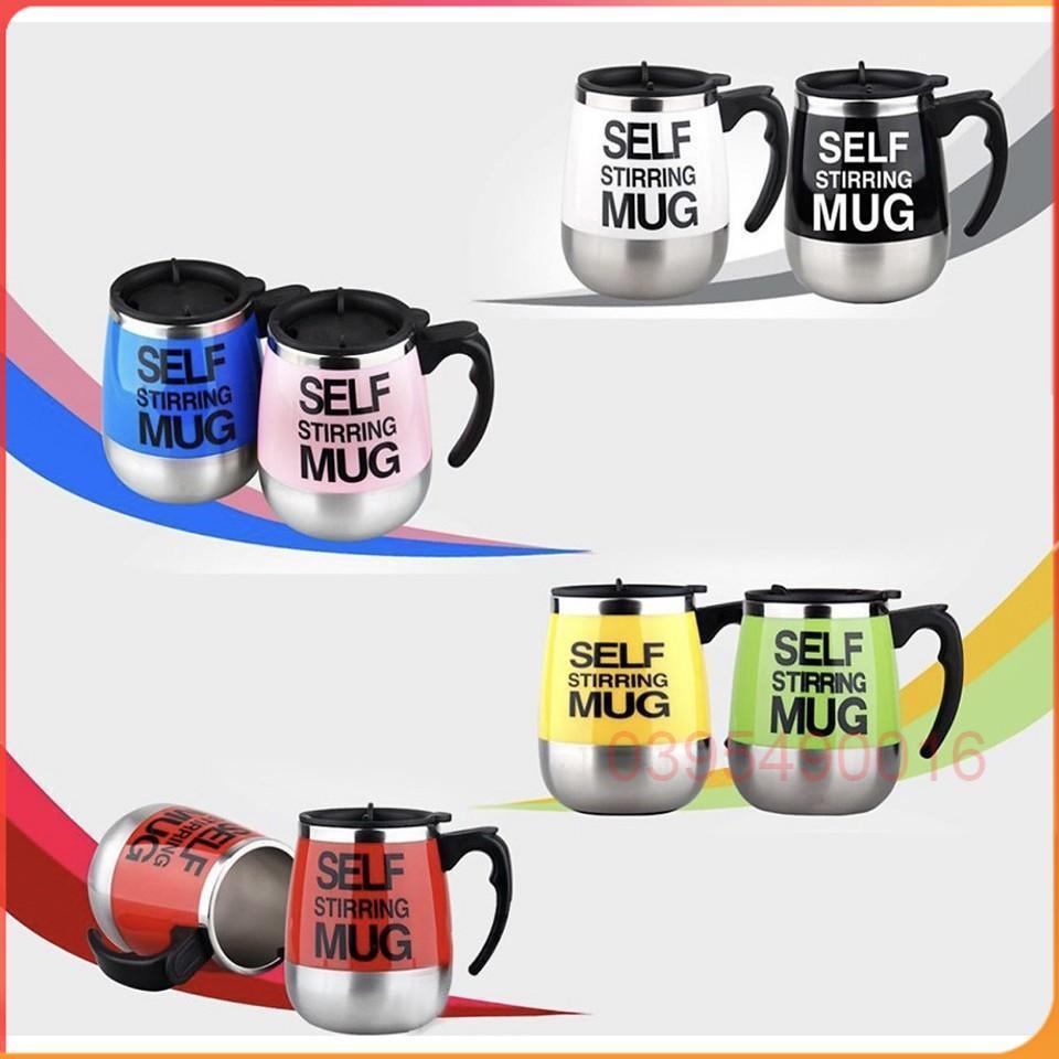 Cốc Tự Khuấy Self Stirring Mug, Dùng Pha Đồ Uống Tự Động Inox Giữ Nhiệt Đa Năng - Pha Cafe ,Trà - NGẨU NHIÊN