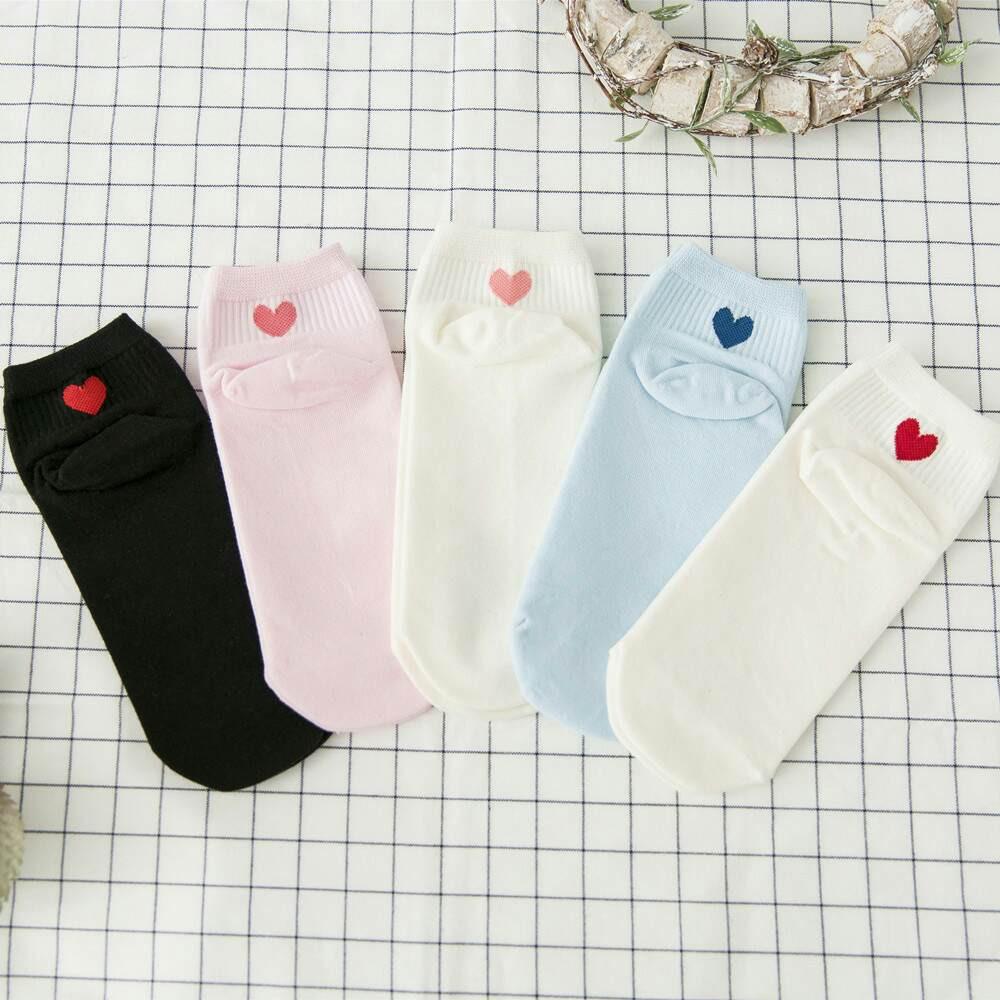 Tất tim sau gót cổ ngắn