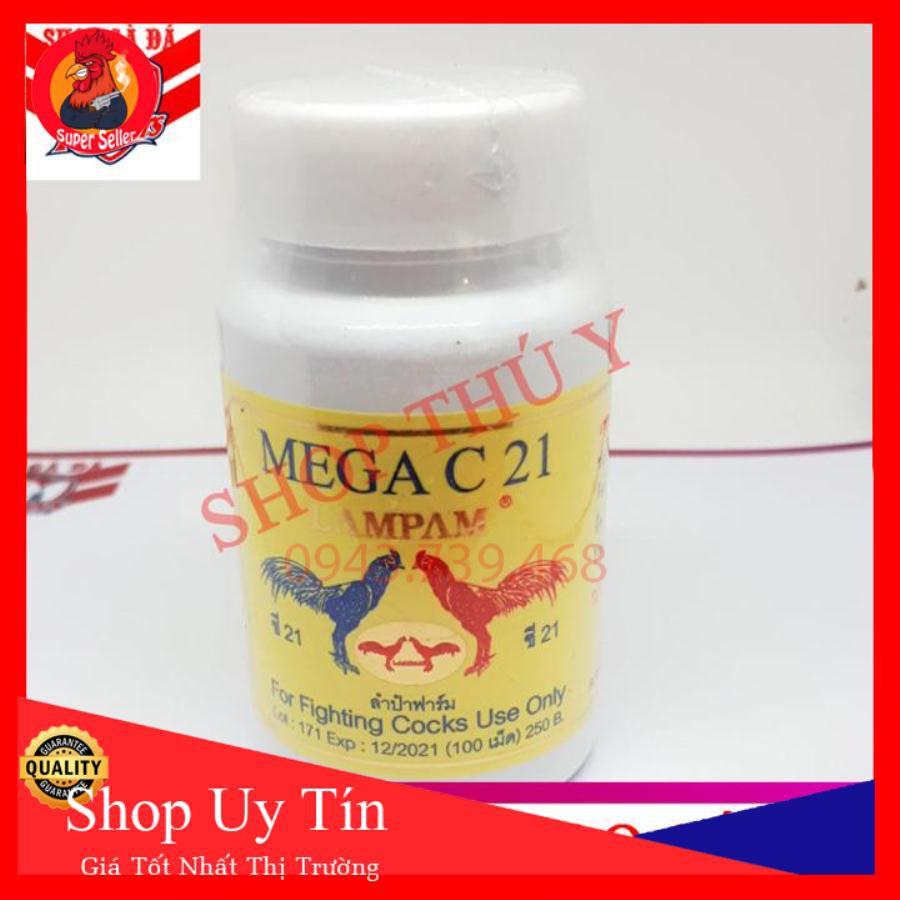 Mega C21 Dinh Dưỡng Nuôi Gà Cao Cấp Hộp 100 Viên Nhập Thái Lan